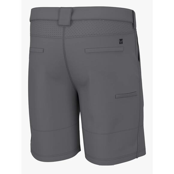 HUK A1a Pro Quick-Dry Performance Fishing Shorts for Men, Night Owl Gray, XXL - Picture 2 of 3